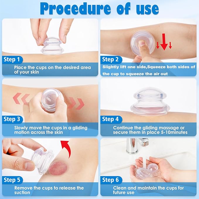 3Pcs Cupping Therapy Set-Professional Silicone Cupping, Suitable for Facial Body Massage/Deep Myofascial Release/Pain Relief/Muscle Relaxation & More (Black,3pcs)
