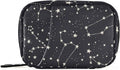 Black Stars Pill Organizer Box Case Container Holder 7 Days Weekly Travel Cute Vitamin Dispenser Sorter Planner Storage Small Compact Men Women