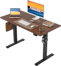 Agilestic Electric Standing Desk, 48 x 20 Inches Height Adjustable Desk, Sit Stand up for Work Office Home, Ergonomic Rising Computer Table with Memory Preset, Dark Walnut