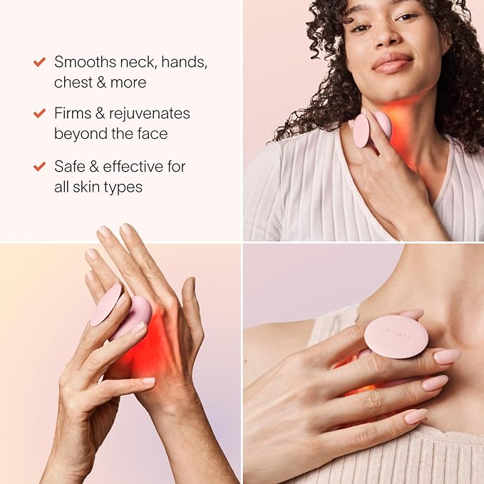 Solawave Red Light Therapy Device for Face & Body | Near Infrared Light Therapy for Rejuvenation | Portable Facial Skincare Solution | Soothes & Depuffs Skin, Reduces Appearance of Lines & Wrinkles