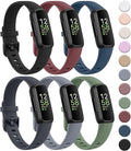 6-Pack Bands for Fitbit Inspire 3 Bands for Women Men, Soft Silicone Adjustable Wristband Replacement Straps Compatible with Fitbit Inspire 3 Fitness Tracker