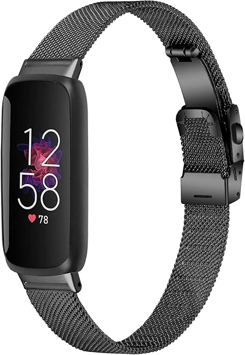 FitTurn Compatible with Fitbit inspire 3 metal band, Replacement Stainless Steel Mesh Watch Band Quick Release Metal Smart Strap for Fitbit inspire 3 Health & Fitness Tracker Watch
