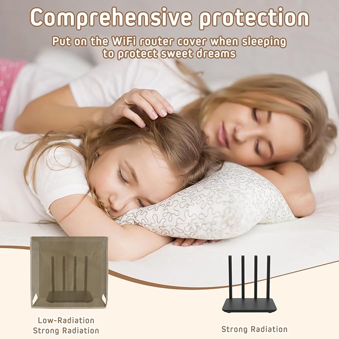 Large WiFi Router Cover, Smart Meter Cover Block 90% of WiFi Router EMF and 5G Electric Meter Faraday Cage Protection