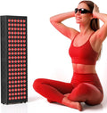 Red Light Therapy Box, 5in1 LED with 630-660-810-830-850, Metal Case, 3 Modes Red Light Panel with Soft Belt, 6 Timing Set - 9 Pulse Modes - 4-Level - Red Light Therapy Panel for Body