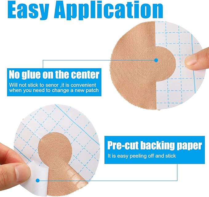 80 Pcs Adhesive Patch Sensor Covers, Cgm Continuous Glucose Monitor Protection Diabetic Supplies Freestyle Waterproof Sweatproof Adhesive Patch Protection Diabetic Supplies for Skin