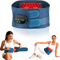 Red Light Therapy Belt for Back & Waist, 660nm 850nm Wearable Red Light Belt with Heat & Vibration, Rechargeable 5000mAh Cordless Heating Pad, 46 LEDs
