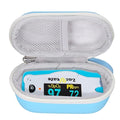 Fingertip Pulse Oximeter Case for Zacurate for HealthTree for Vibeat Children Digital Fingertip Pulse Oximeter Blood Oxygen Saturation Monitor (Blue-Case Only) (Black)