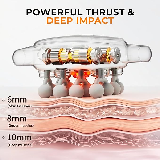 2026 Massager -16 Head Massage Deep Tissue, 30 Intensity Levels, Quiet Back Massager for Pain Relief Deep Tissue, Ideal for Legs, Waist, and Buttocks Muscles