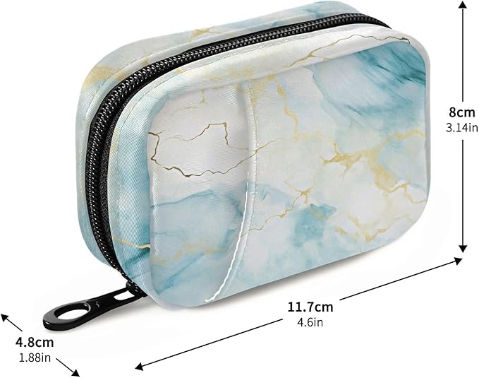 Pill Organizer Box Case Weekly Travel Pill Container Cute Pill Holder 7Day Vitamin Organizer Pill Dispenser Sorter Planner Storage Small Compact Marble Texture02
