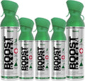 Boost Oxygen Large Natural 10L Canister (2 Pack) & Medium Natural 5L Canister (3 Pack) Bundle