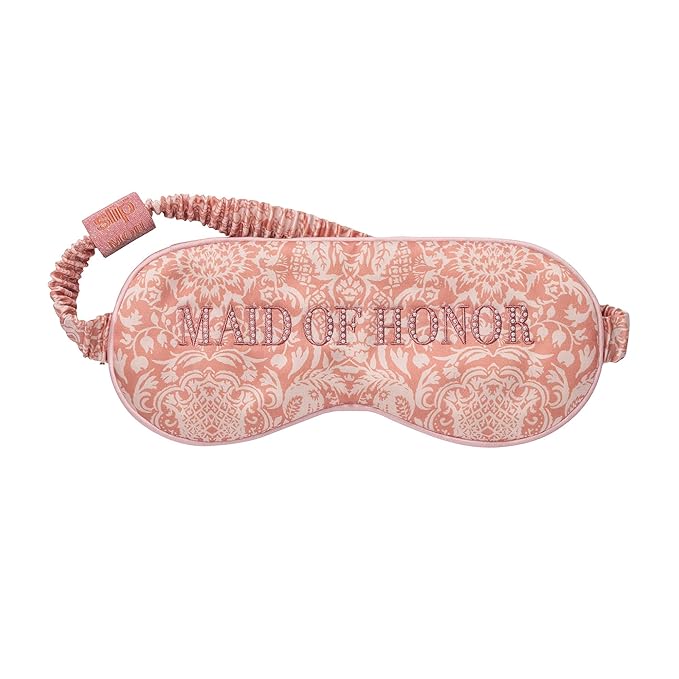 slip Sleep Mask - 100% Pure 22 Momme Mulberry Silk Eye Mask - Comfortable Sleeping Mask with Elastic Band + Pure Silk Filler and Internal Liner, Bridal Collection: Maid of Honor