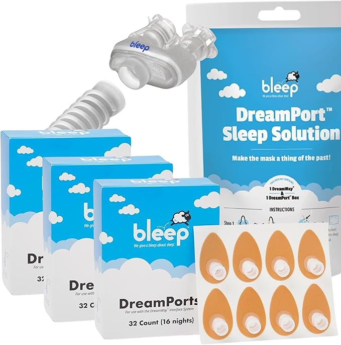 Bleep DreamWay CPAP Connector Kit with New Tubing & Cuff | Mask-Free Sleep Apnea Solution | Compatible with 96 DreamPorts | 48-Night Supply