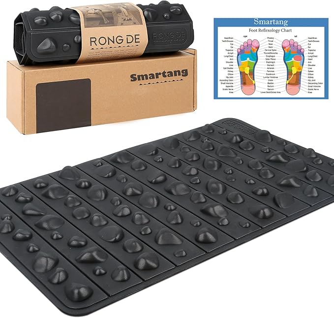 Smartrang High Elasticity Acupressure Mat, Foldable Particle Foot Massager, Pressure Point Pad for Relieve Foot Pain, Fasciitis