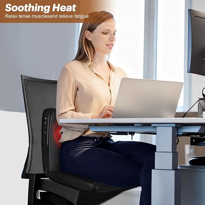 Multi functional massager Shiatsu Neck and Back Massager chair with Heat,massage chair full body for Pain Relief Deep Tissue,massage chair pad for Outdoors Home Office, Gifts for Women Men Parents