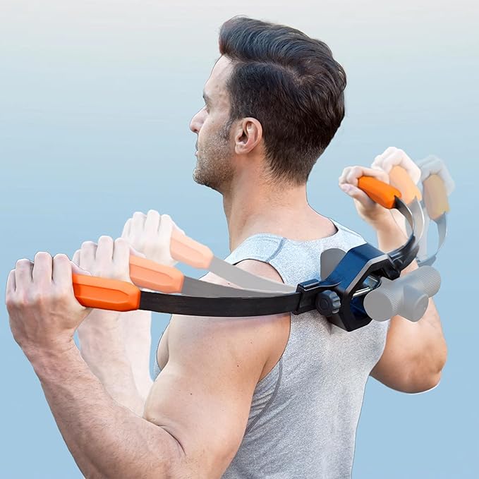 Massage Gun Holder for Hard to Reach Areas. Relieve Muscle Pain in Shoulders, Upper Back, Lower Back, Legs. Compatible with Most Massage Guns. Unlock Full Body, Deep Tissue Relief