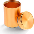 Portable Metal Small Pill Case, Round Aluminium Alloy Pill Holder Pocket Small Pill Box Waterproof Medicine Organizer Bottle Container for Travel Outdoor Vitamin Fish Oils(Gold)