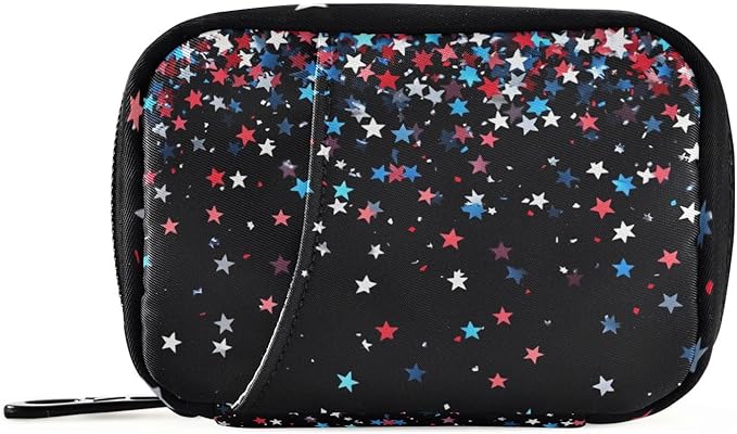 Travel Pill Case Abstract Stars Weekly Small Pill Box 7 Day Pill Box Pill Organizer Bag