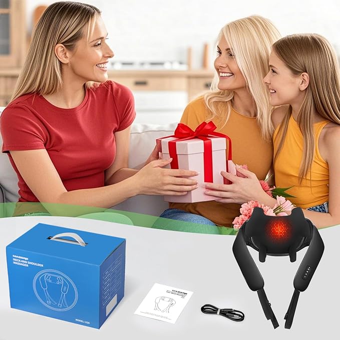 Shiatsu Neck and Back Massager with Heat, Upgraded 2600mAh Cordless Shoulder Massager Deep Tissue 6D Kneading with Carry Bag, Massages Pillow for Neck, Back, Shoulder, Body Gifts for Mom Dad