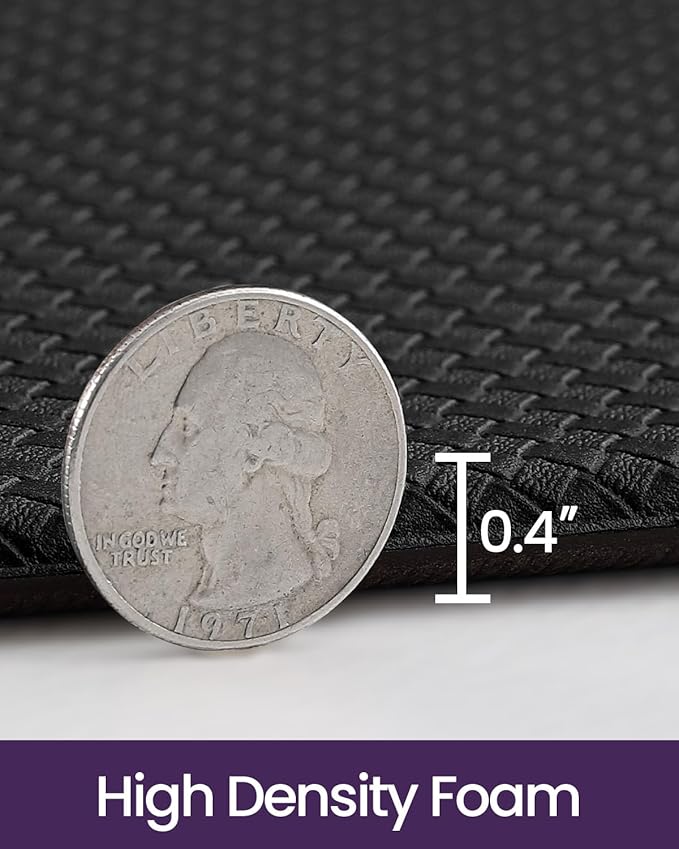 DEXI Kitchen Floor Mats Cushioned Anti Fatigue, 17x95, Long Standing Runner Rug Waterproof, Comfort Memory Foam Padded for Front Sink Laundry, Black