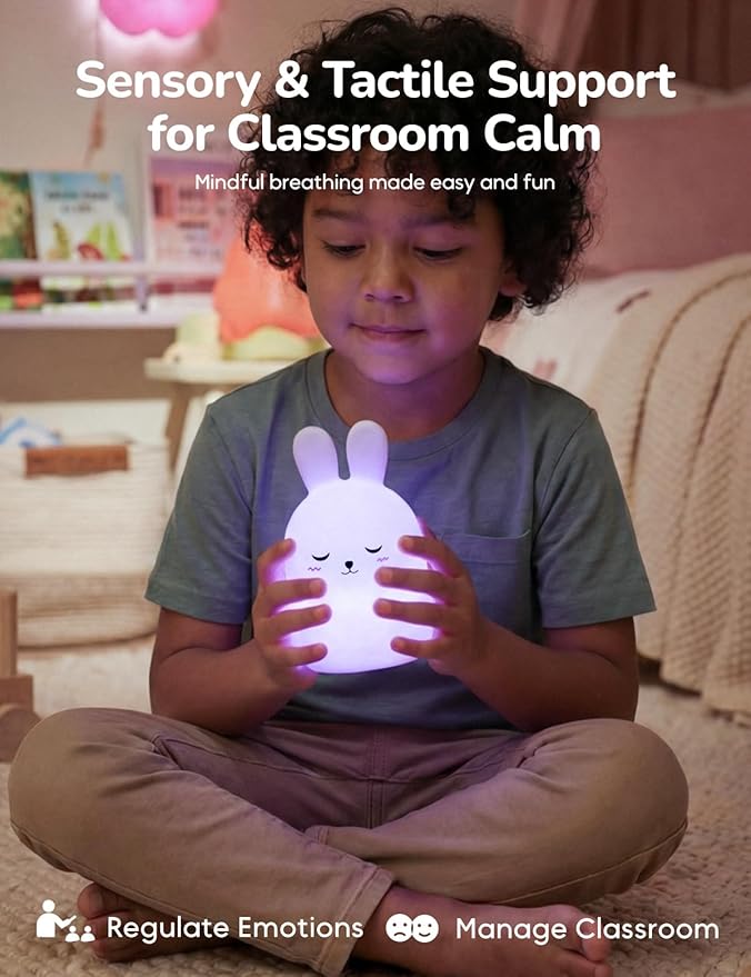Breathing Pal 'Bonnie'- Mindfulness Breathing Light, Guided Visual Meditation Breathing Light, Anxiety Relief Items for Calm Down Corner/Meditation/Sleep for Adult&Kid