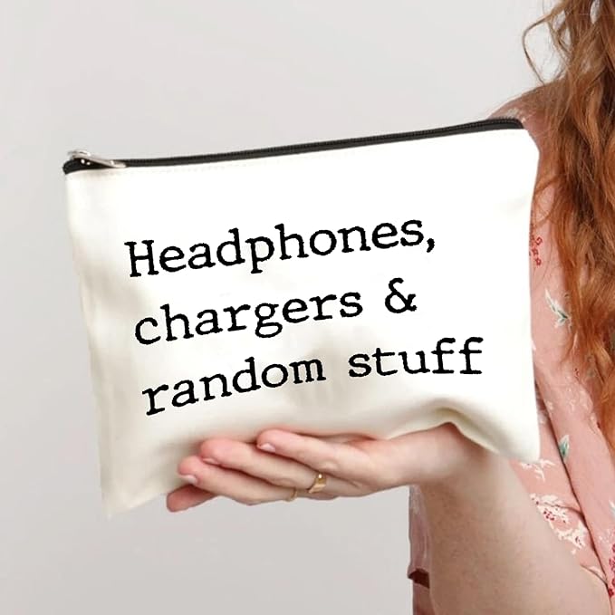 Headphone case, Chargers and cables bag, personalised charger pouch, dad gift for Father's Day, men birthday present, daddy presents (Style F)