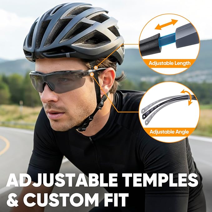 TICONN Anti-Fog Safety Glasses for Men and Women, ANSI Z87.1 Scratch Proof Eye Goggles with Adjustable Arms and UV Protection
