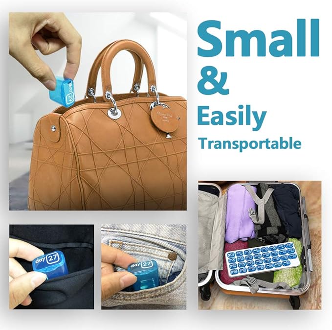 31 Day Monthly Pill Organizer, Portable Pill Medicine case Box Holder for Daily Medicine/Vitamin/Fish Oils/Supplement