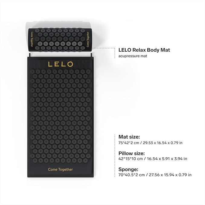 LELO Acupressure Mat – Designed for Relaxation and Stress Relief, Perfect for Back, Neck & Shoulders Muscles, Premium Wellness Acupuncture Massage Mat and Pillow Pillow – Stress & Tension Relief