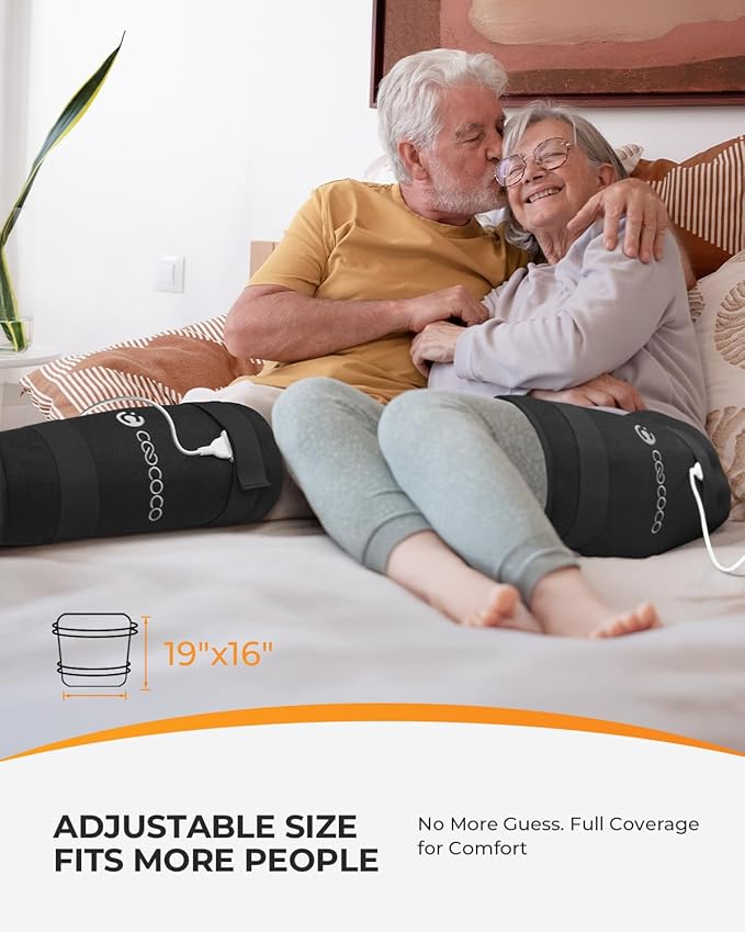 CooCoCo Hip Heating Pad for Sciatica Pain Relief, FSA Eligible Heated Hip Brace for Hip Pain Relief, HSA Lower Back/Thigh/Buttock/Leg Electric Heat Pad, Use for Home Office