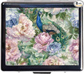 7 Days Chromed Shiny Silver Pill Organizer with Mirror Inside Has 8 Separate Compartments Rectangle,Versatile Storage for Medication - Ideal Travel Accessory (Painted Peacock)