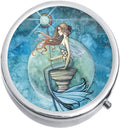 NewCharms Mermaid Moon Medicine 3-Compartment Compact Pill Box