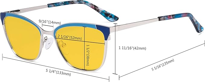 Eyekepper Ladies Butterfly Design Blue Light Glasses - Computer Screen Eyegalsses Women