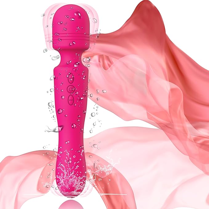 Electric Handheld Double-Ended Available Shoulder Neck Back Relaxation Tools Portable Travel Home Work Sports Out Use Relieve Deep Tissue Whole Body Muscle Pain Fatigue - Rose