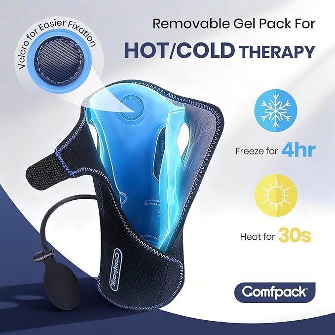 Ice Pack Wrap With Compression for Carpal Tunnel Relief, Wrist Brace Support Gel Hot Cold Therapy for Tendonitis, Mommy Wrist, Swelling, Surgery, Inflammation