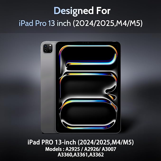4-Way Magnetic Privacy Screen for iPad Pro 13 Inch M4/M5 [2024/2025 7/8th Gen], 360 Removable Anti Blue Light Glare Spy Filter, High Sensitive Bubble-Free Black Security Screen Protector