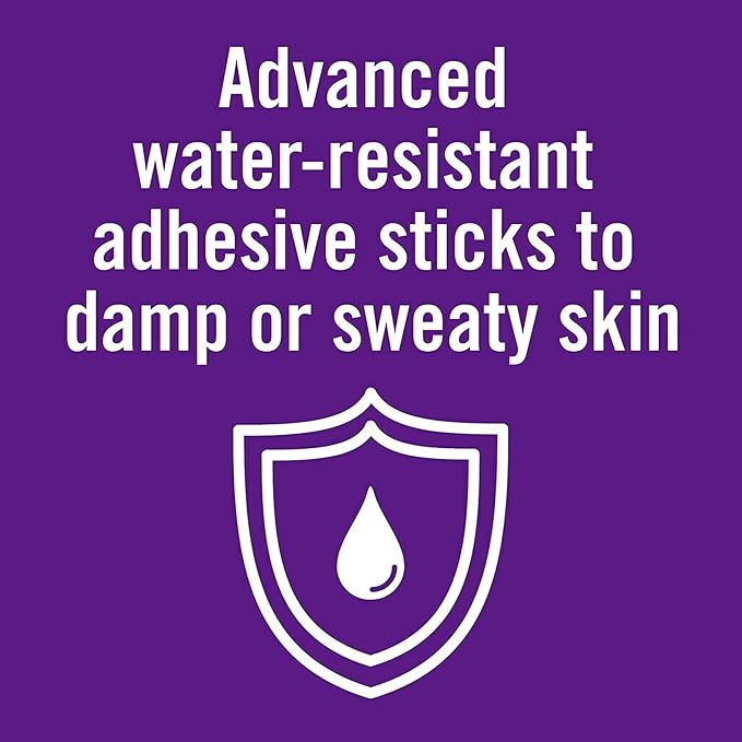 Nexcare Waterproof Heel Protection, Advanced Water-Resistant Adhesive Sticks to Damp or Sweaty Skin, 36 Bandages