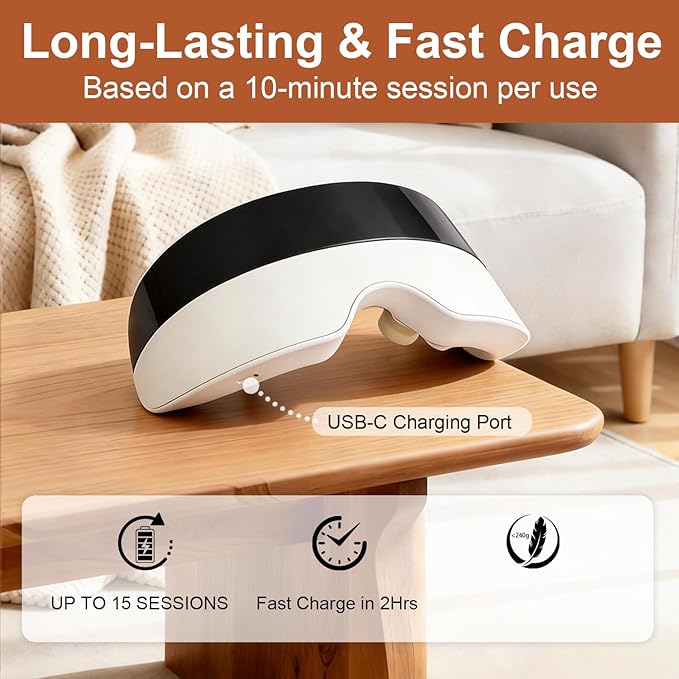 Eye Massager with Heat and Cooling - with Atomization Function, Smart Heated Eye Mask with 3D Massage, Bluetooth Music, for Office, Travel, Home Use, Portable and Gifts for Women and Men