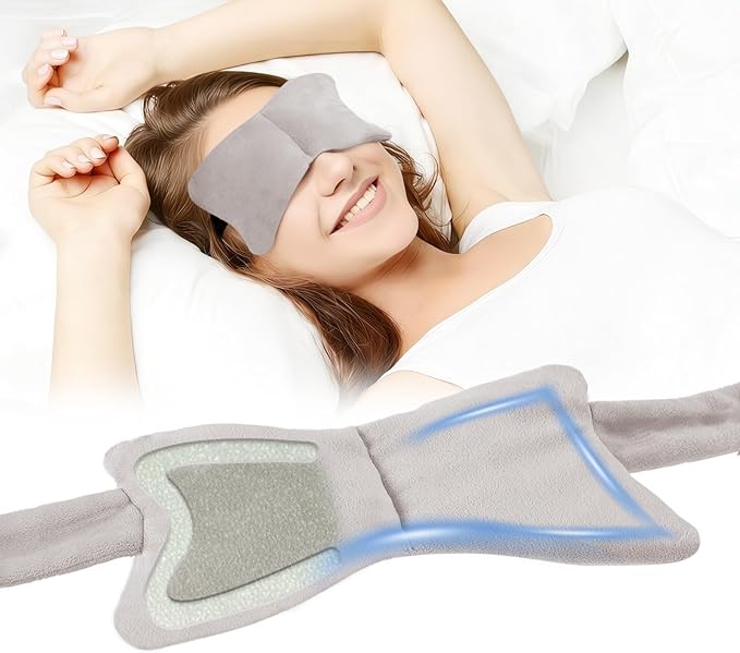SPRING SEAON Weighted Eye Mask with 100% Patented Light Blocking Design for Men and Women, Velvet Gravity Eye Mask with Adjustable Head Circumference for Sleeping, Airplane, Travel, Gifts for Wife
