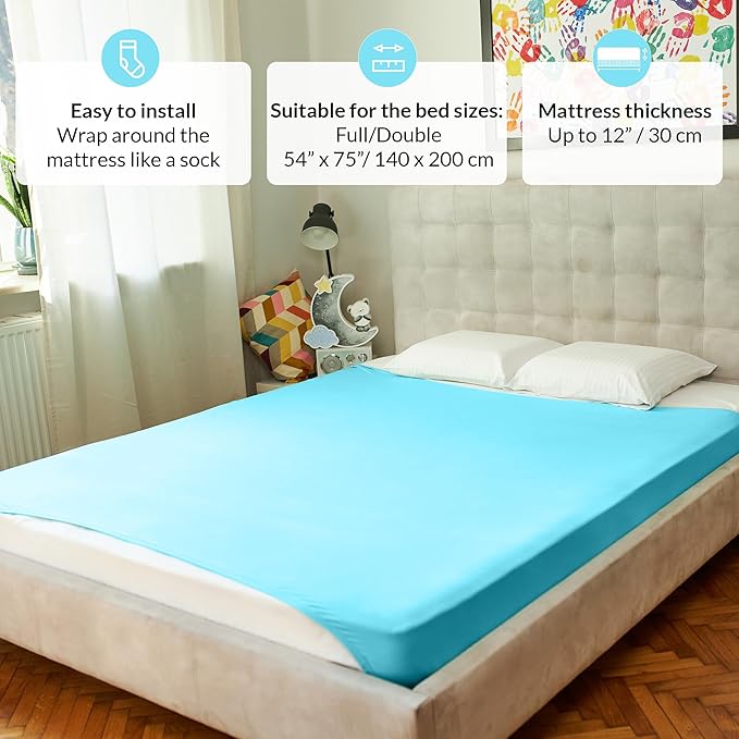 Sensory Compression Blanket | Spandex Bed Sheet for Kids & Adults | Deep Relaxing Feeling, Release Oxytocin | Helps With: SPD, Anxiety, ADHD, Autism and More | Breathable & Stretchable | Full Size