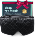 100% Mulberry Silk Sleep Mask – Total Blackout Eye Mask for Sleeping, Adjustable No-Snag Velcro Strap, Lightweight & Gentle on Skin & Hair, Travel-Ready – Designed in France