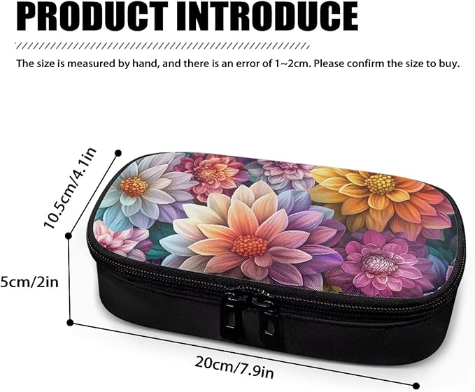 Bohemian Floral Diabetic Supplies Bag Carrying Case Organizer for Diabetes Testing Kit, Blood Glucose Monitor Kit, Meter, Test Strips, Lancets, Insulin Cooler Travel Case Daily Life