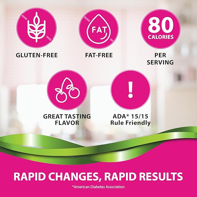 TRUEplus Soft Tabs Glucose Tablets, Chewable, Cherry Pop Flavor, 16g Fast-Acting Carbohydrates, Fat Free, Gluten Free, Raise Low Blood Sugar and Boost Energy, 4 Count, 12 Packs