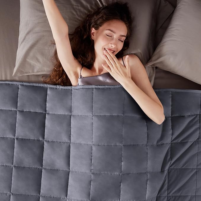 Weighted Blanket Kids (36"x48" 5lbs),Ultra Soft and Cozy Cooling Weighted Blanket Kids,Heavy Blanket with Machine Washable Soft Blanket, Dark Grey