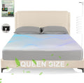 Grounding Sheets Queen Size, Earth Grounded Fitted Bed Sheet with 10% Pure Silver Fiber + 90% Organic Cotton, for Improved Sleep & Wellness (Gray, Queen - 80"x60"x15")
