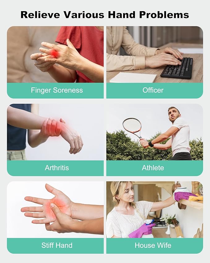 Snailax Cordless Hand Massager with Heat and Compression, 6 Levels Finger & Palm Pressure for Arthritis, Carpal Tunnel & Numbness, Mothers Day Gifts - Rechargeable