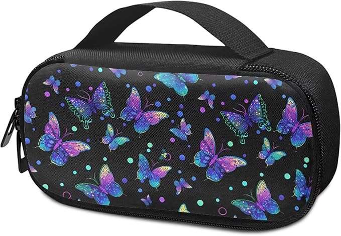 Butterfly Insulin Cooler Travel Case Insulated Diabetic Bag with Top Handle Medication Cooler Bag for Insulin Pens and Blood Glucose Monitor Supplies Easy to Use