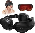 HubiCare Heated Eye Mask with Bluetooth Music and Noise-Blocking Headphone, Warm Eye Relaxer for Dry Eyes, Relaxation and Travel, Better Sleep, Meditation, and Strain Relief (Black)