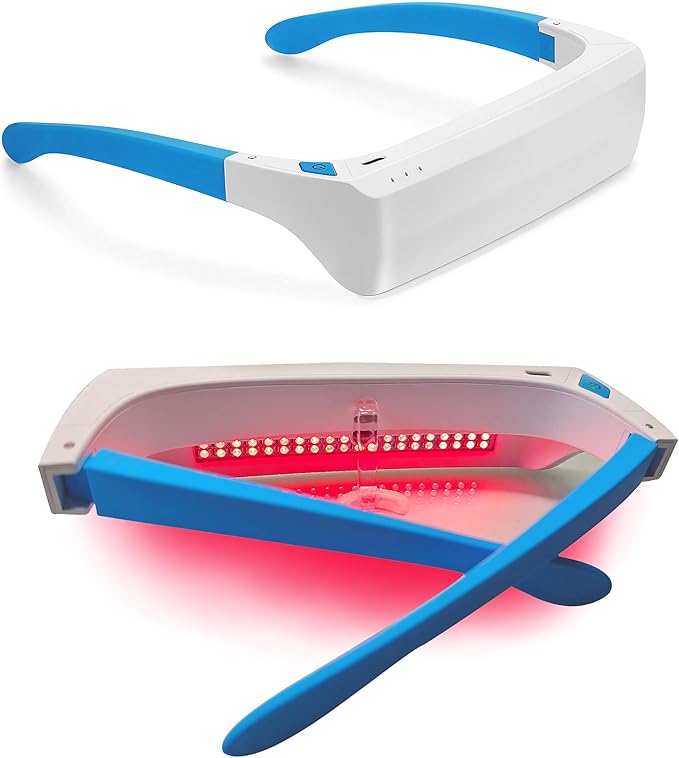 Red Light Therapy Glasses 670nm – UV-Free Wearable Light for Eye Comfort, Visual Wellness & Relaxation – Rechargeable, Adjustable Timers, Gentle Non-Invasive Red LED Glasses