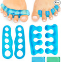 ViveSole Toe Separators for Men & Women Small (2 Pairs) - Silicone Gel Spreaders - Therapeutic Spa Stretchers for Plantar Fasciitis, Bunions, Overlapping Hammer Toe Spacers - Metatarsal Yoga Cushion