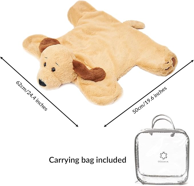 ODOXIA Weighted Lap Pad for Kids | Calming & Comforting | Weighted Lap Animal | Dog Buddy | Sensory Weighted Animals | Weighted Lap Blanket for Sensory Needs | Carrying Bag Included | 5 Lbs